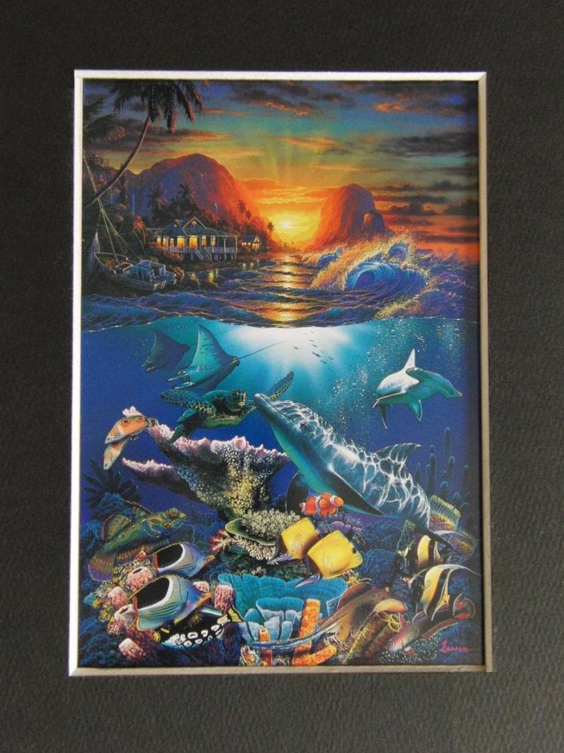 クリスチャン・ラッセン、【フリッパー】、希少な額装用画集より、状態良好