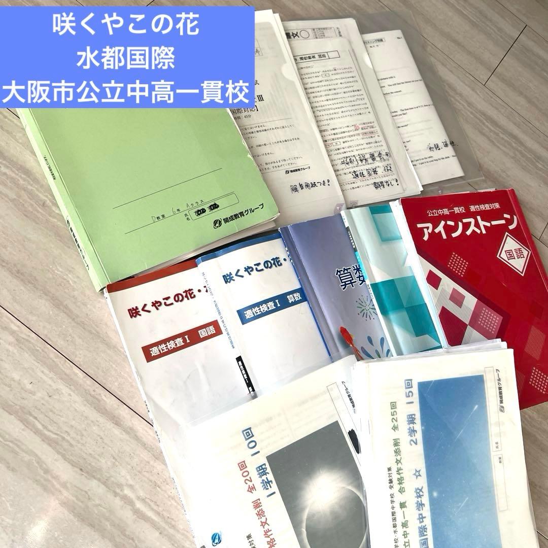 咲くやこの花中学校 水都国際中学校 適性 テキスト プリント 入試対策
