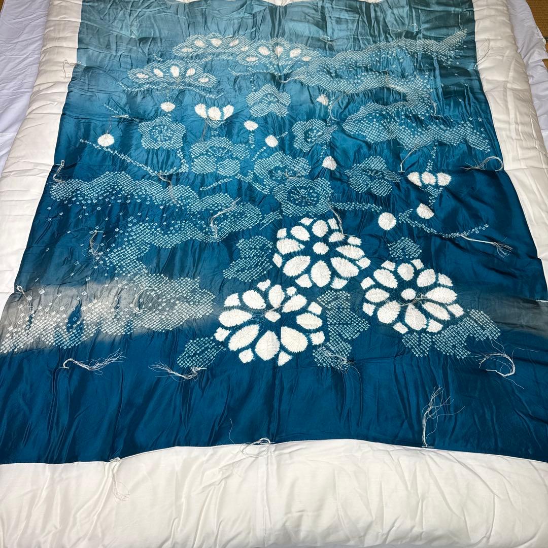 青　婚礼掛け布団　新品未使用 長身の人の掛布団用 日本製 掛布団カバー シングルロング スーパー