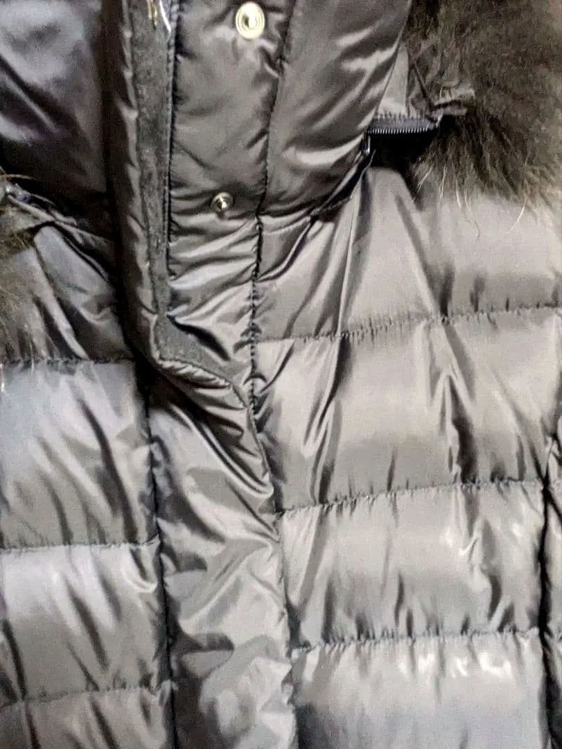 23区 リアルラクーンファー 洗えるシレータフタロングダウンコート L