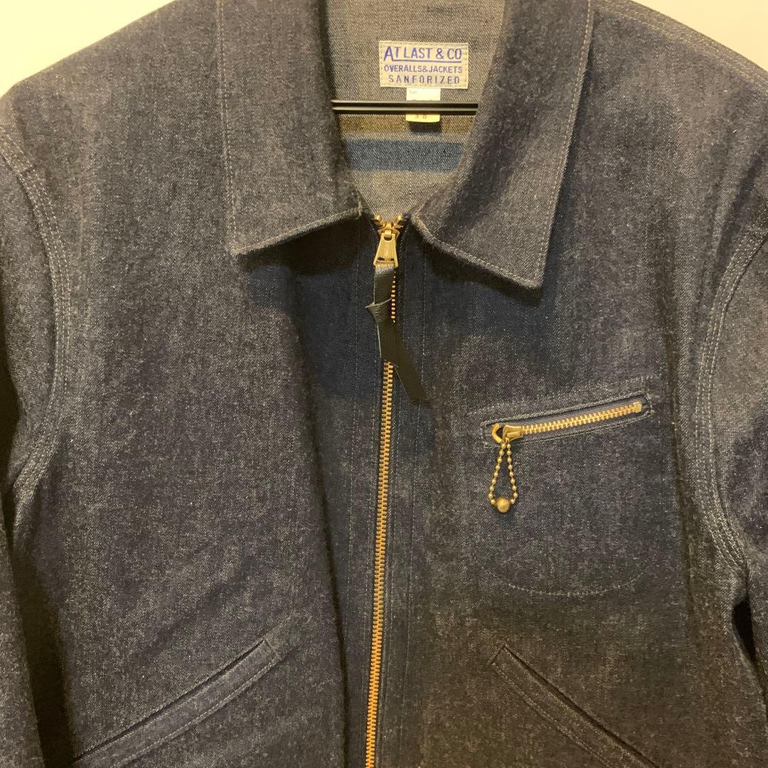 atlast&coアットラスト デニムコサックジャケットLOT740 38サイズ