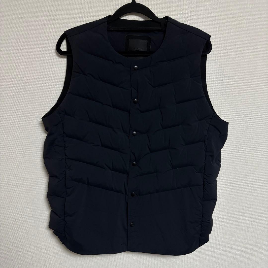 【極美品】デサントオルテライン ダウンベスト ダークネイビー Ｌ