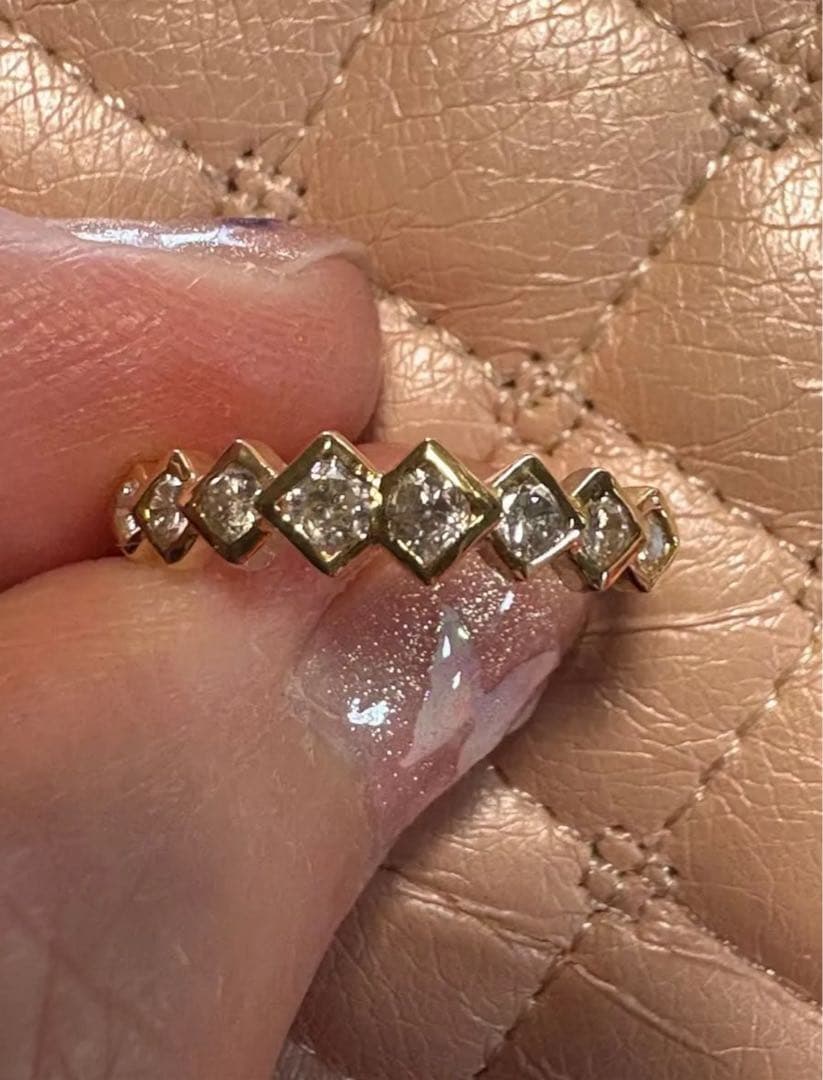 k18 天然ダイヤモンドリング　0.45ct