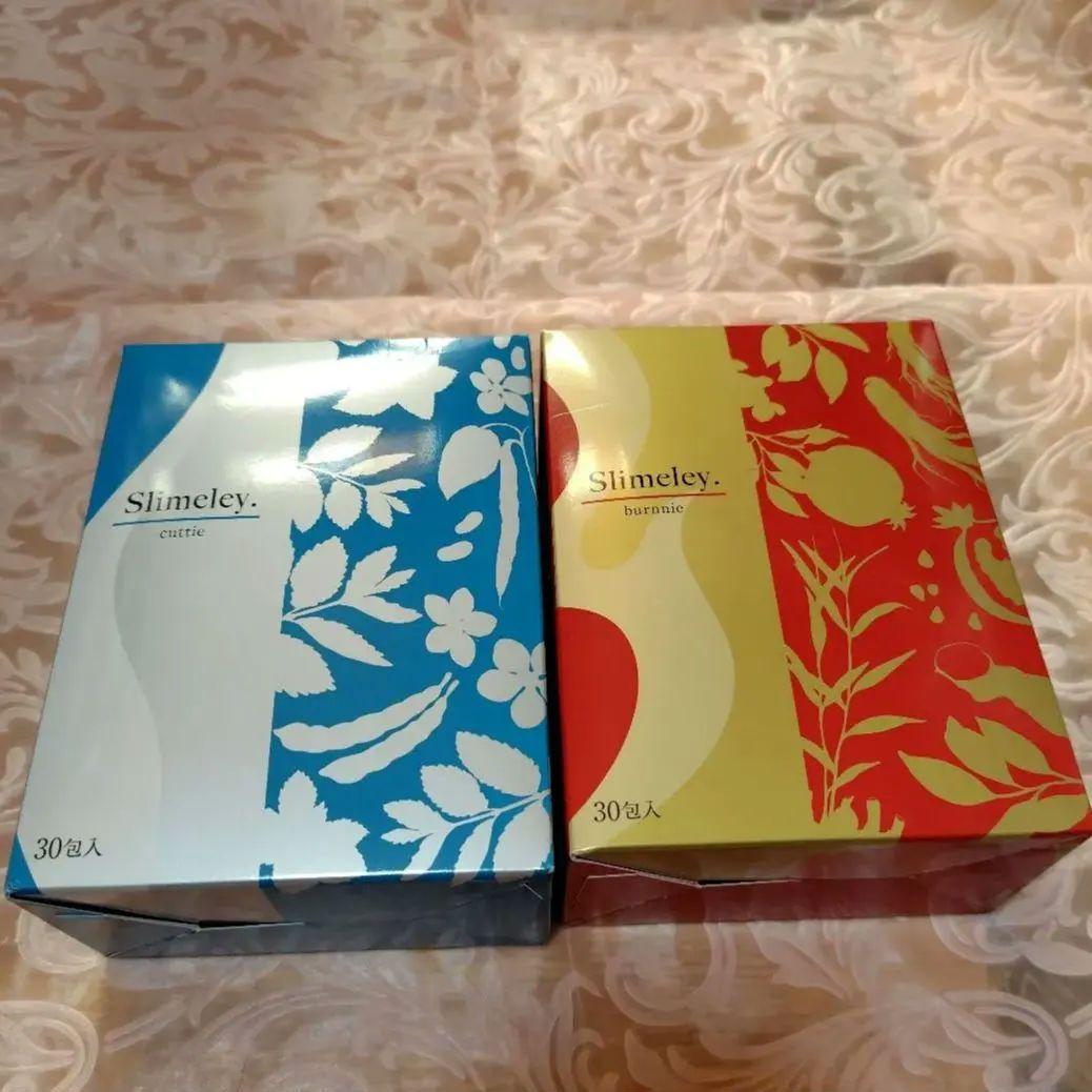 【新品　未使用】Slimely ・cutie（青箱）・burnie（赤箱）セット