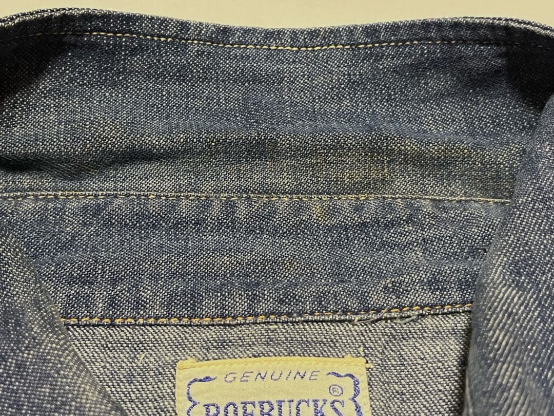 60s 白タグ SEARS ROEBUCKS デニムシャツ ウエスタン シアーズ - メルカリ