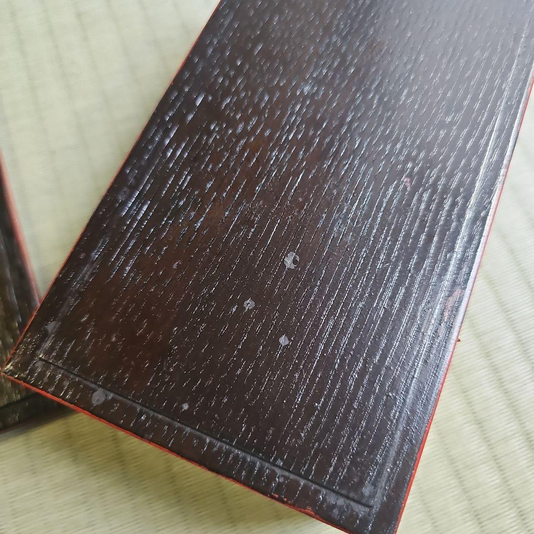 明治ロマン/1870年物/当時物】戦前物 漆塗り弁当箱 漆器 膳の箱 四客4