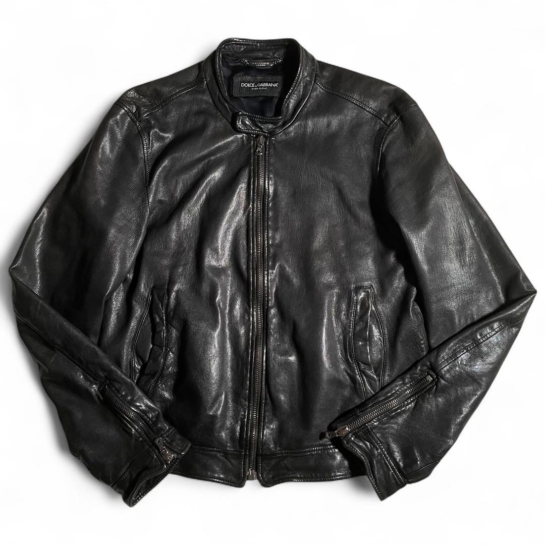 ドルガバ ライダースジャケット レザージャケット ラムスキン ウォッシュド加工 楽天市場】DOLCE＆GABBANA シングルライダース ドルガバ G9386L