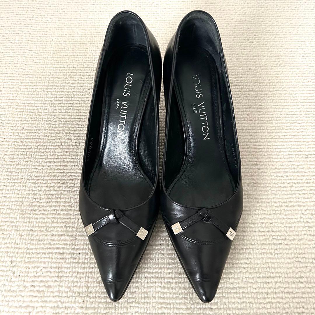 LOUIS VUITTON ルイヴィトン パンプス 黒 21.5cm
