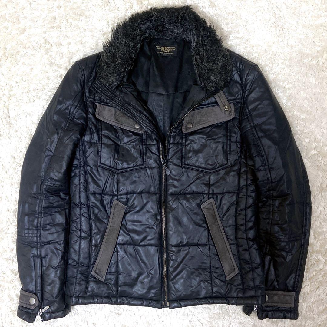 美品✨TORNADO MART y2k ギャル男　ファージャケット　ブラック　M