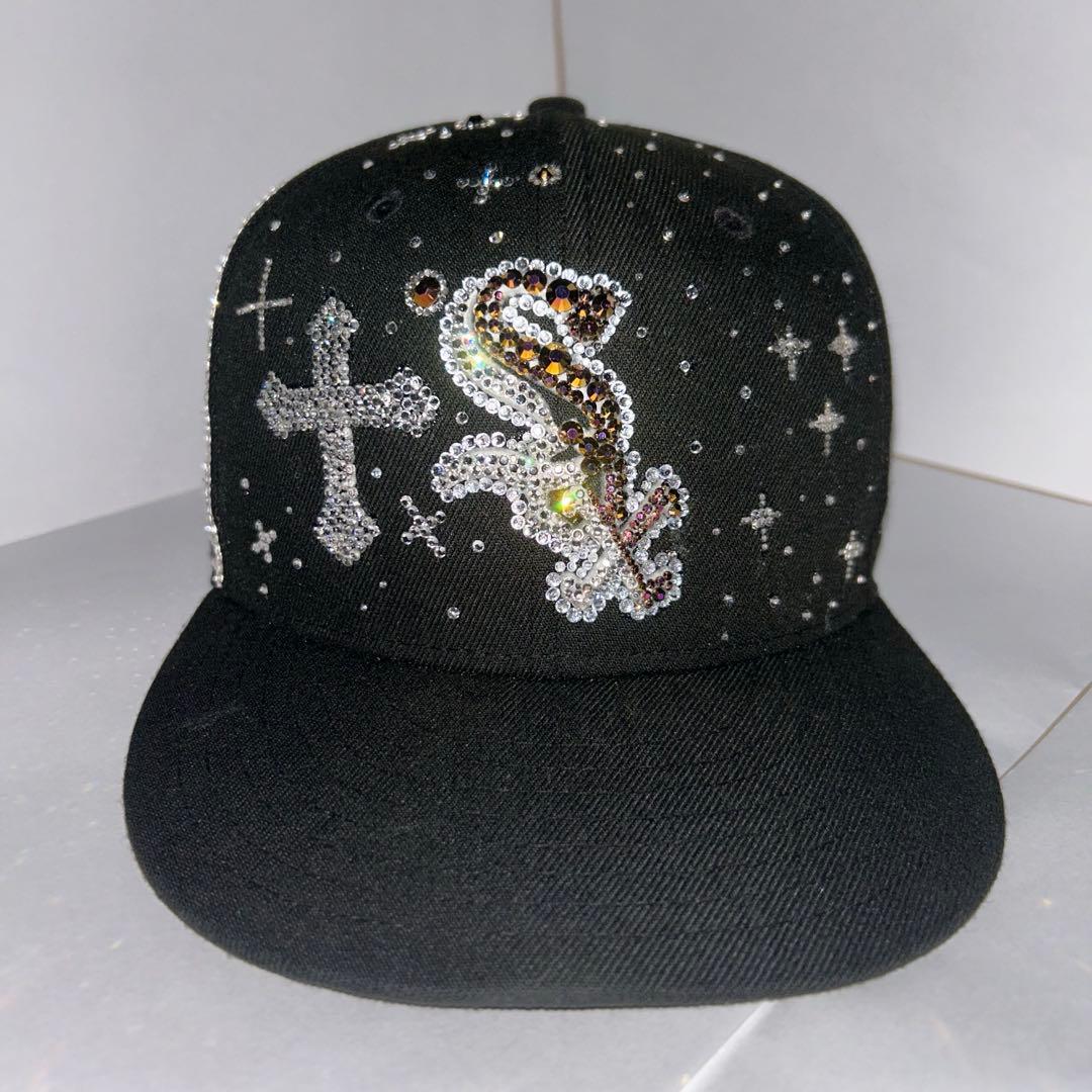 プ*A様 ジュエルキャップブラック ストリート （ホワイトソックス）