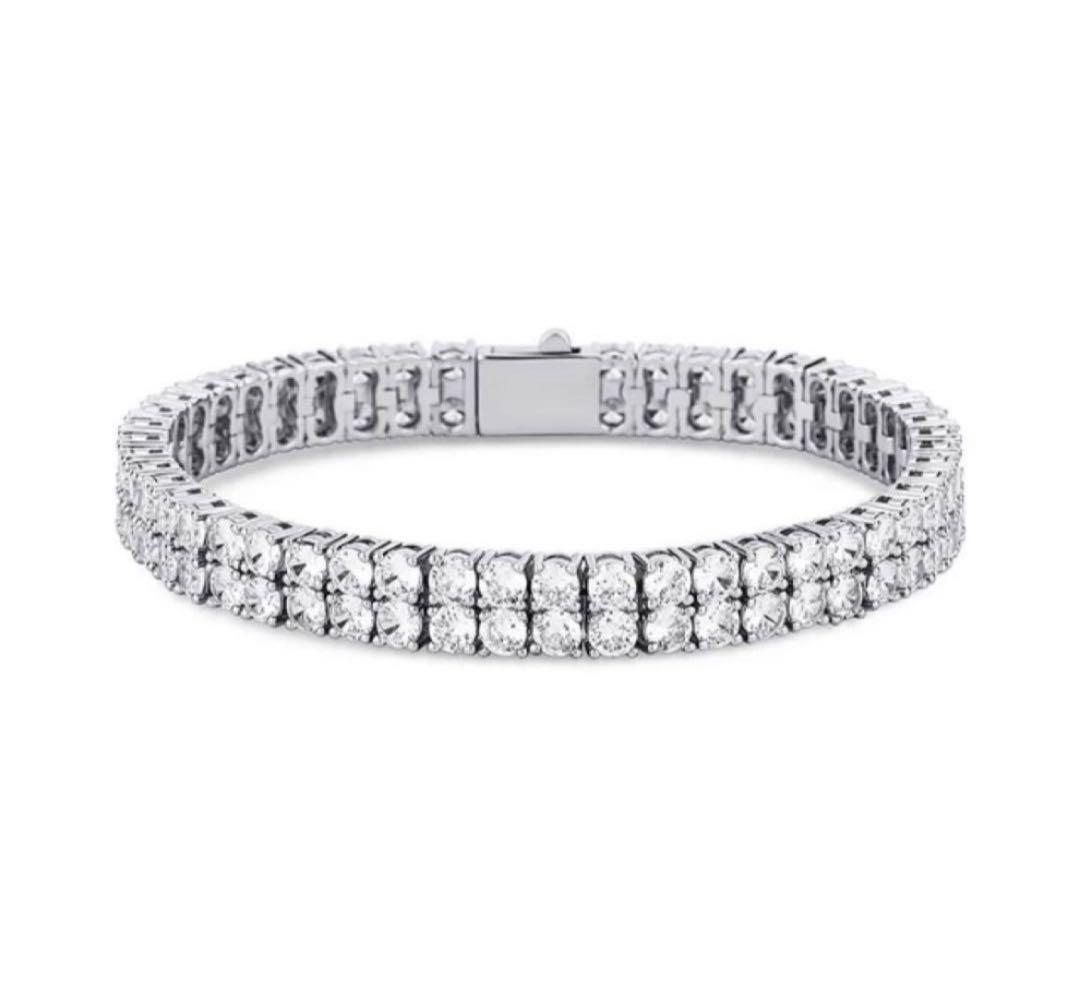 【残りわずか】2層モアサナイト ブレス S925 VVS1 輝き別格