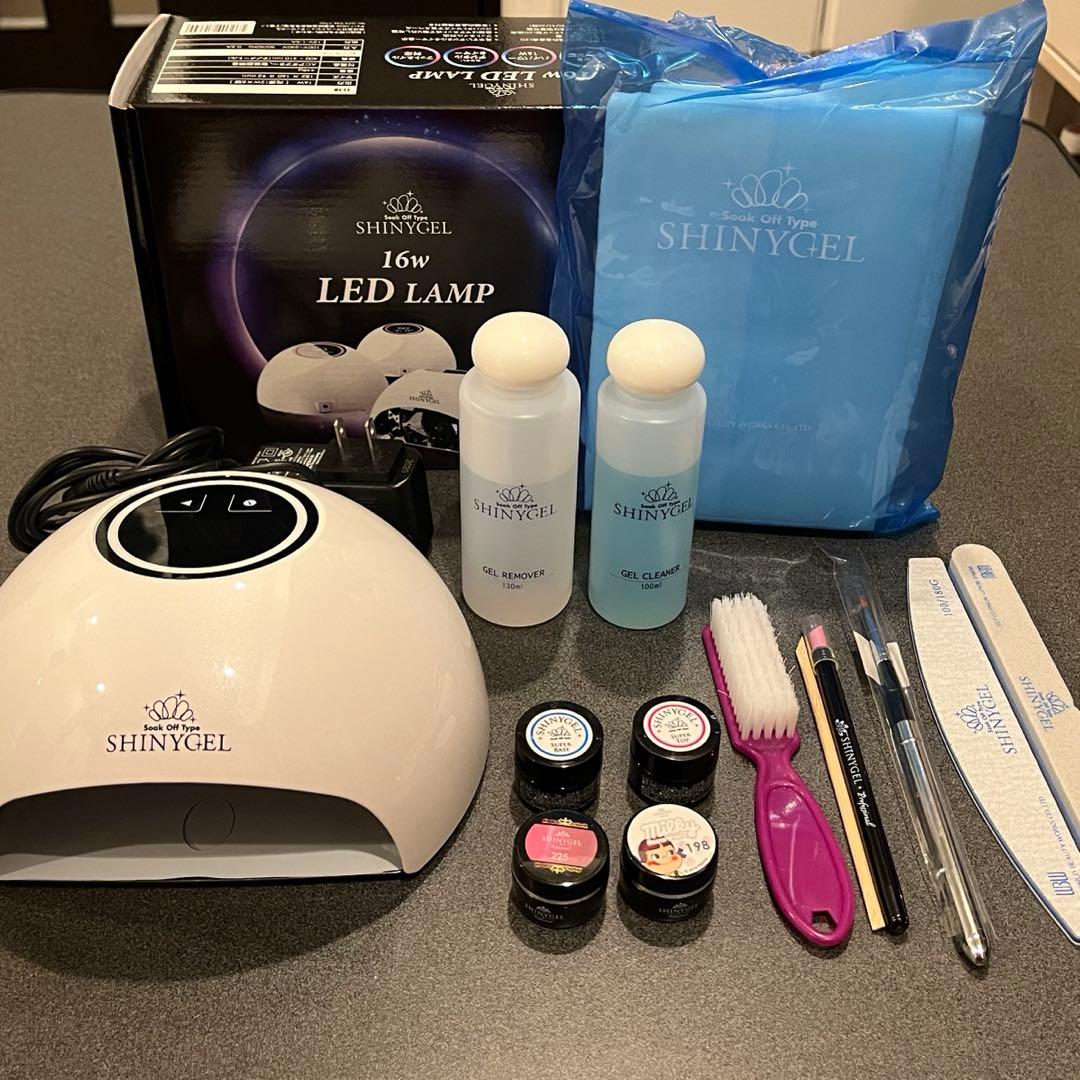SHINYGEL ジェルネイルキット 16W LEDランプ