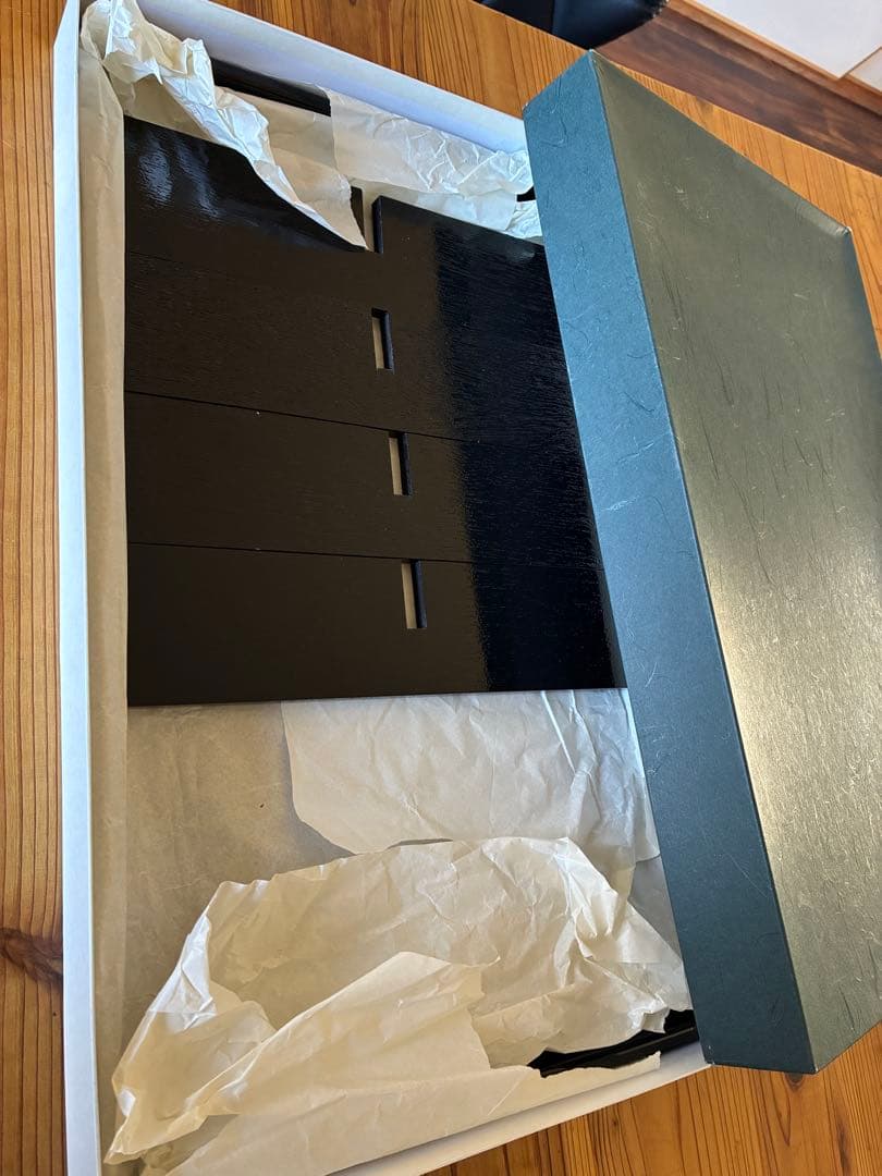 富山高岡塗/松葉漆黒 手入クロス・高台付i338