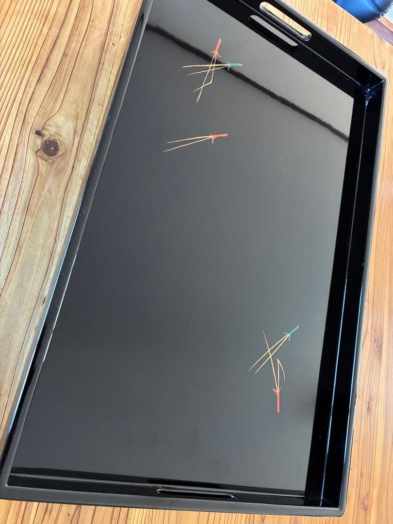 富山高岡塗/松葉漆黒 手入クロス・高台付i338