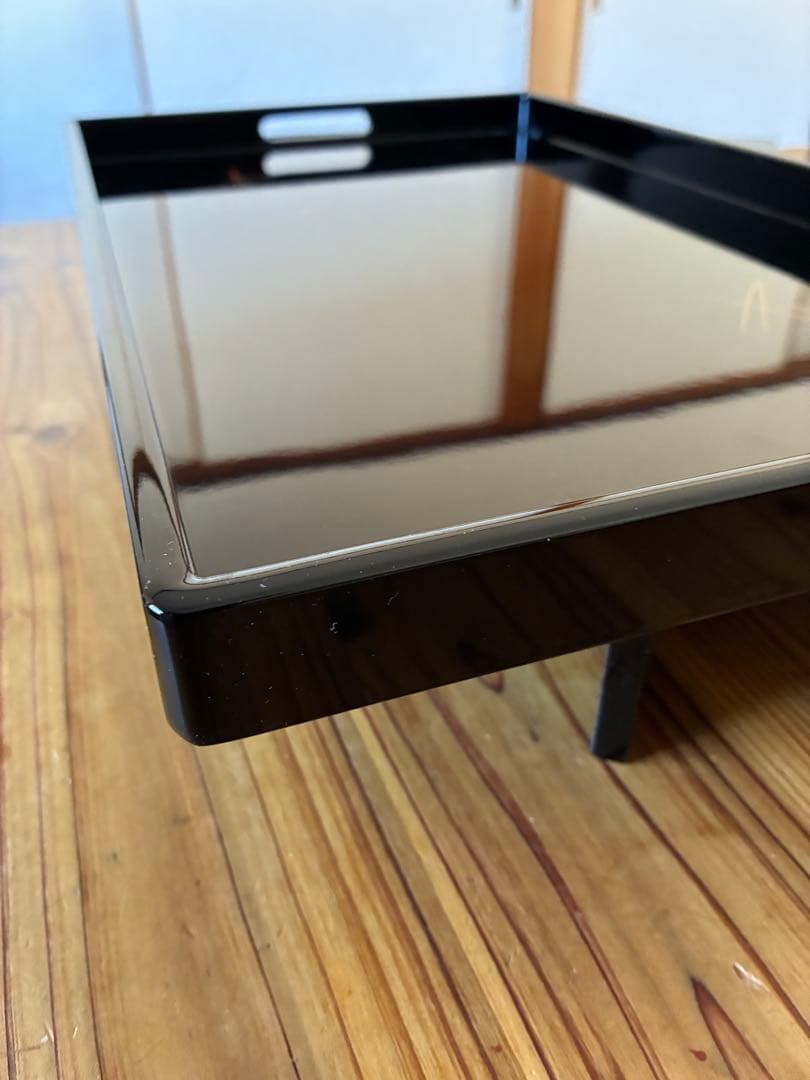 富山高岡塗/松葉漆黒 手入クロス・高台付i338