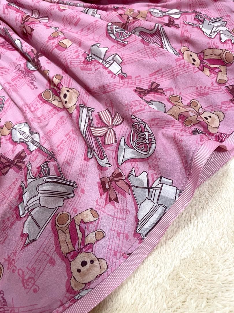 mezzo piano 楽器×クマ柄ドッキングティアードワンピース発表会 入学式