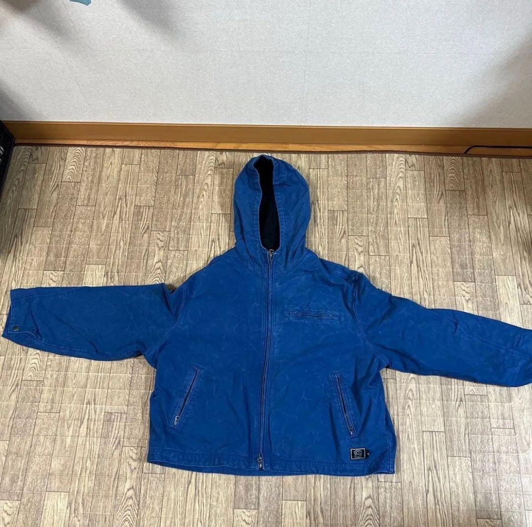 ZARA ウォッシュ加工リラックスフィットジャケット Men Sサイズ ブルー