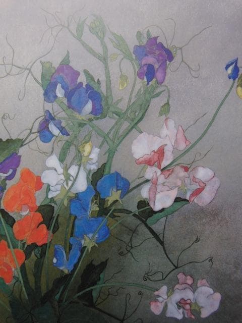 近藤肇、【スイートピー】、希少な額装用画集より、新品額装付