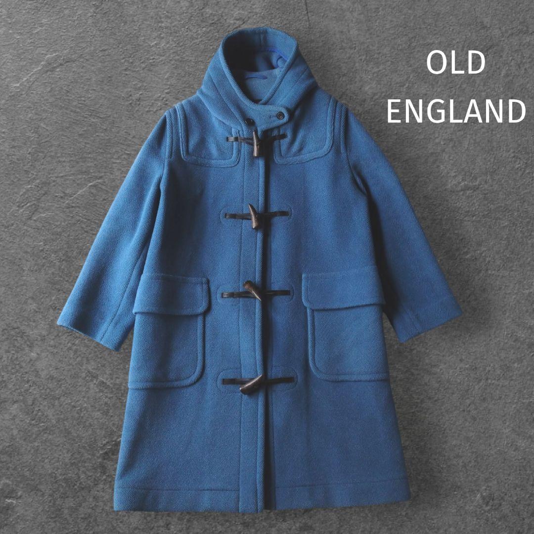 【希少】オールドイングランド ダッフルコート ヘリンボーン ロング丈 ブルー ウール カットパイルヘリンボーン ダッフルコート Made in UK | Brooks