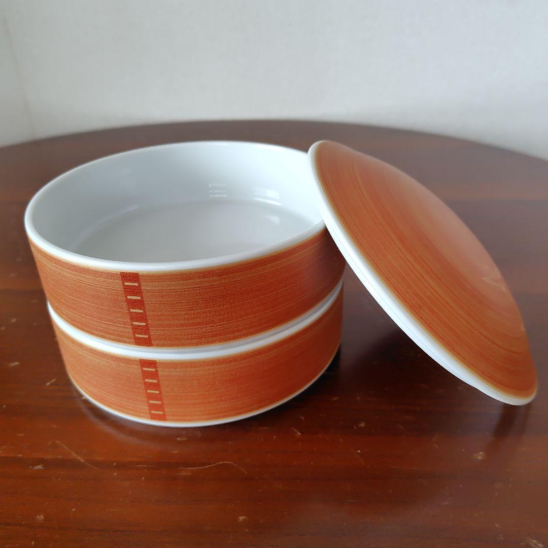 お値下げ期間!!たち吉 双鶴 二段重 お正月 おせち 蓋付き中鉢重箱 陶器