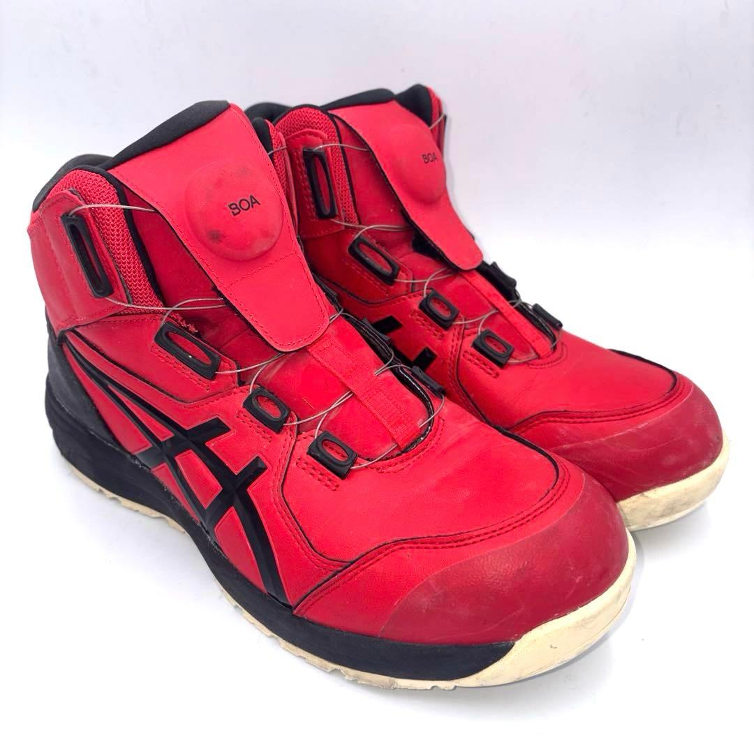 ASICS アシックス ウィンジョブ CP304 安全靴【27cm】レッド ボア