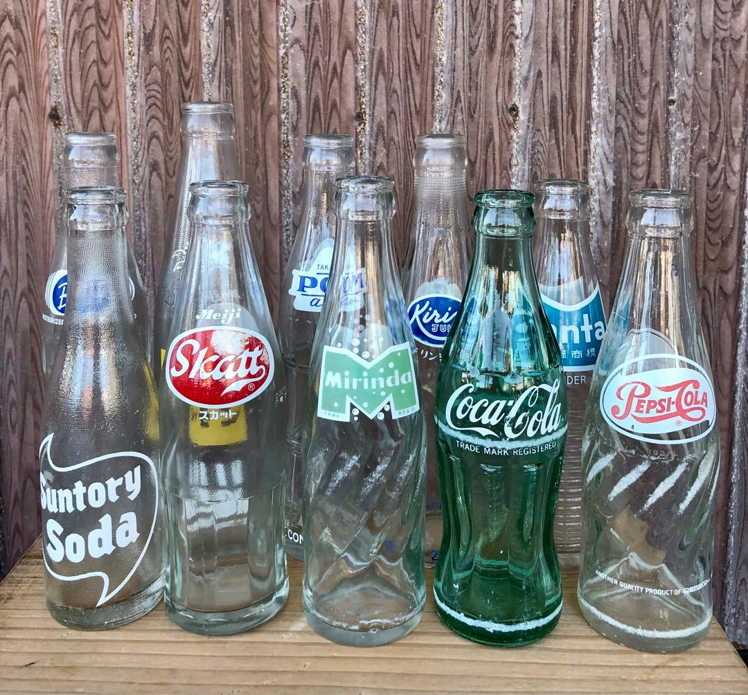 51 昭和レトロ ジュース ソーダ レトロ瓶 ファンタ ペプシコーラ