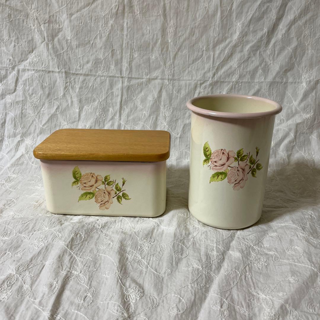 イマン　ダイアナローズ　ホーロー　 2点