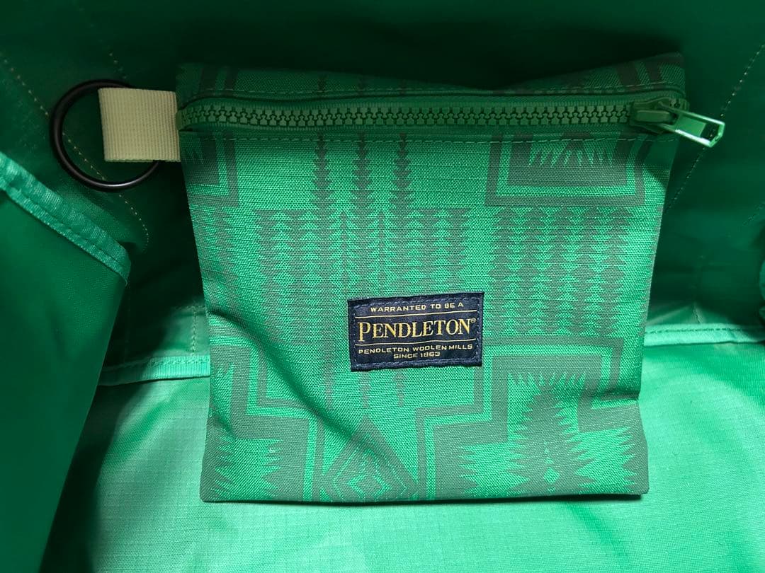 数回使用】PENDLETON×稲葉真理恵コラボ マザーズバッグ グリーン