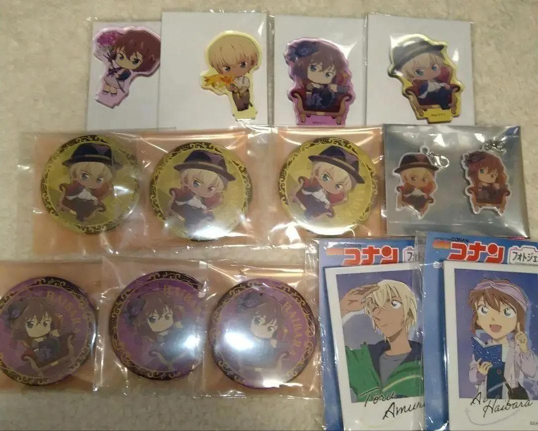 名探偵コナン 天体観測 chair flower 灰原哀 安室透 缶バッジ