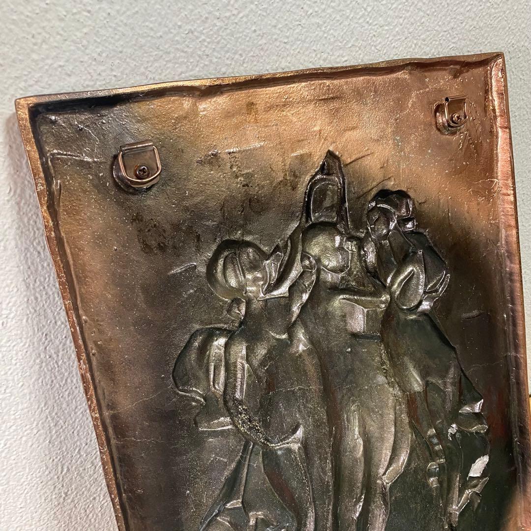 ブロンズ製 女性像 レリーフアート 三美神 銅板 - メルカリ