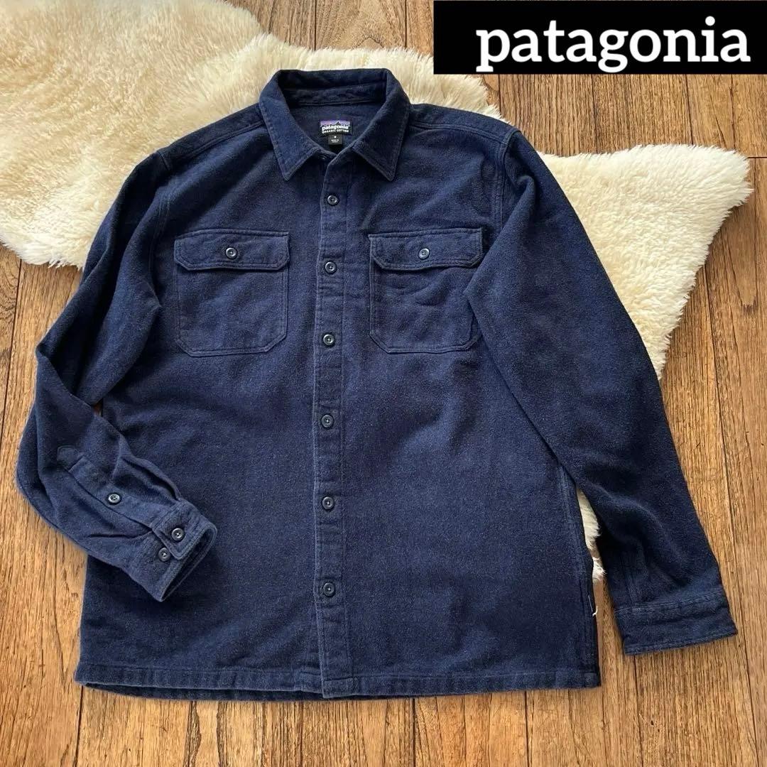 patagonia パタゴニア フィヨルドフランネルシャツ ネイビー M - メルカリ