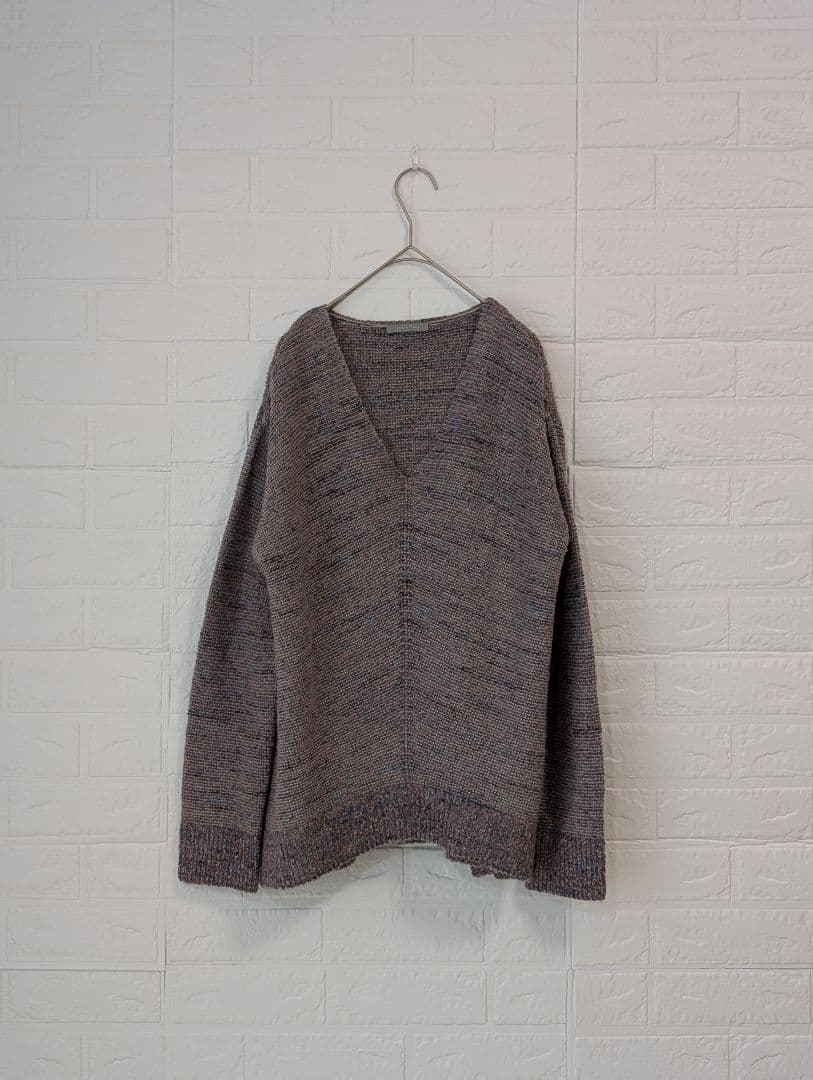 セオリーリュクス ニット セーター ウール シルク混 Vネック ピンク