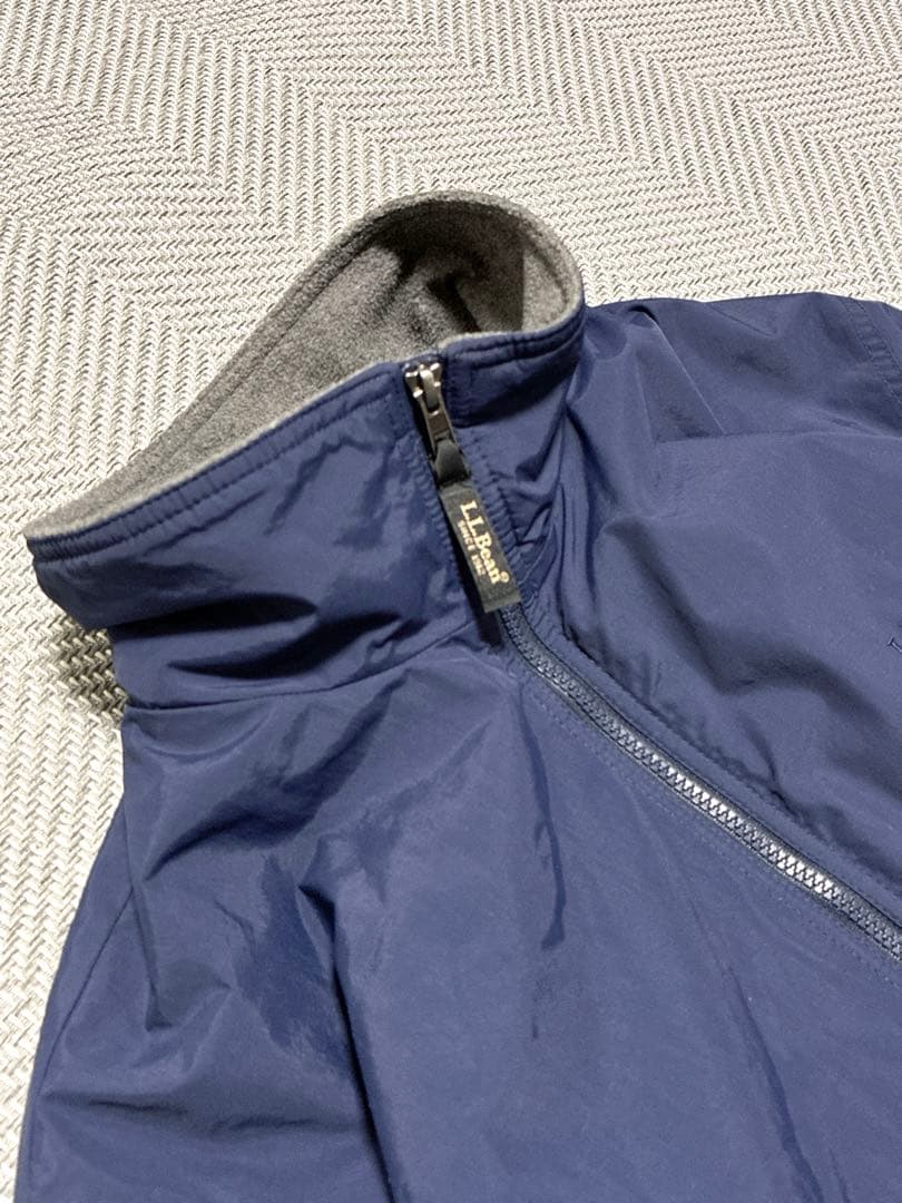 美品 00s L.L.Bean ウォームアップジャケット M ネイビー フリース