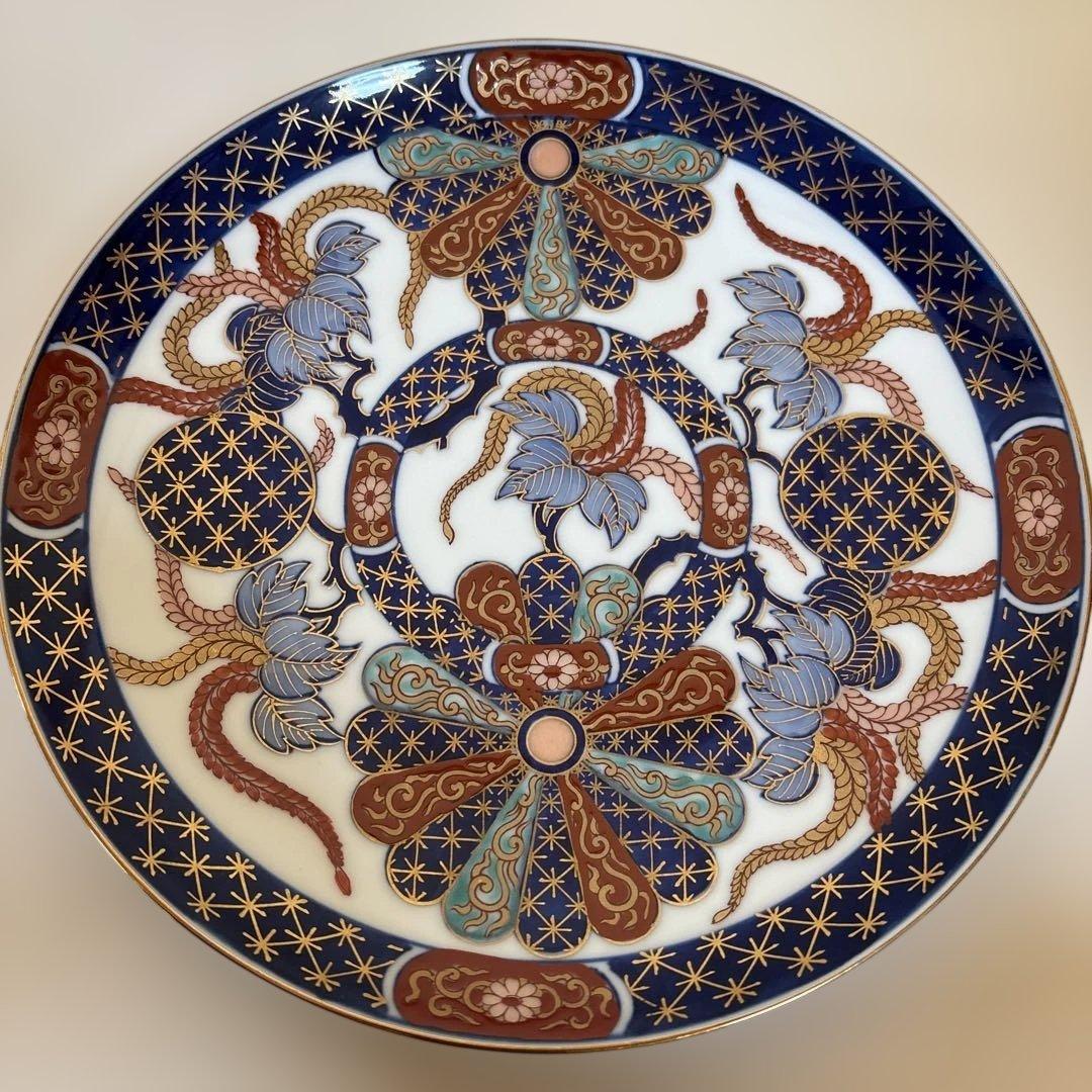 未使用　GOLD IMARI (弥左衛門) 中皿　壁掛け飾り皿　21.5cm