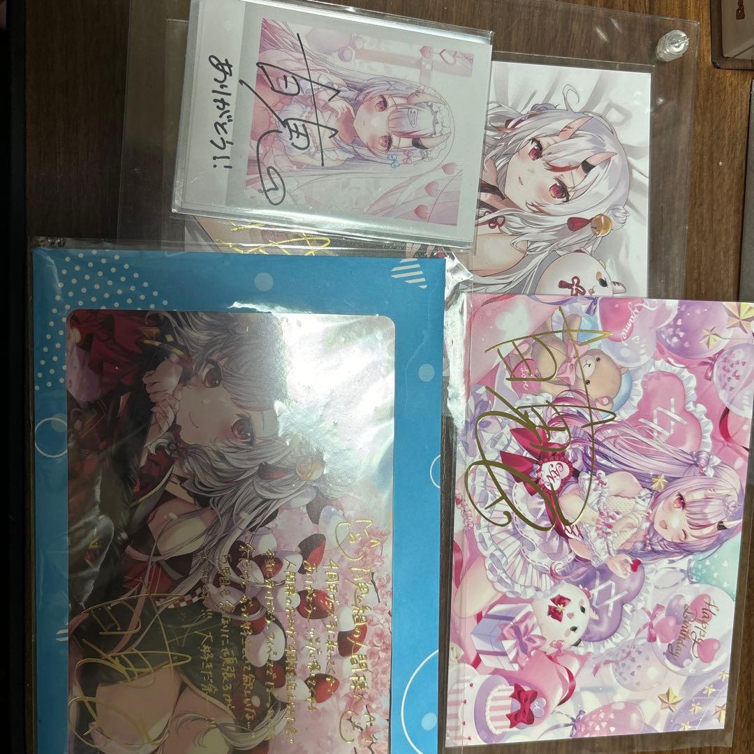 百鬼あやめ　直筆サイン　箔押しサインセット