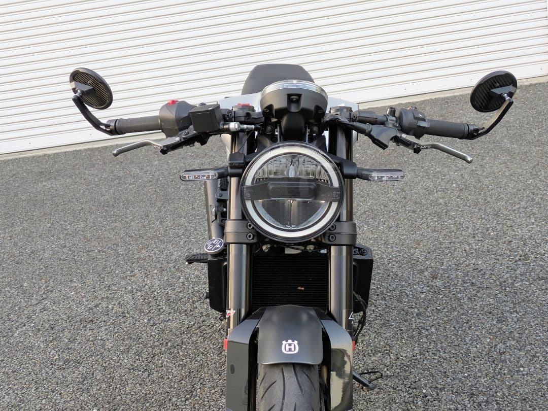 ハスクバーナ ヴィットピレン401専用 カーボン バーエンドミラー新品未