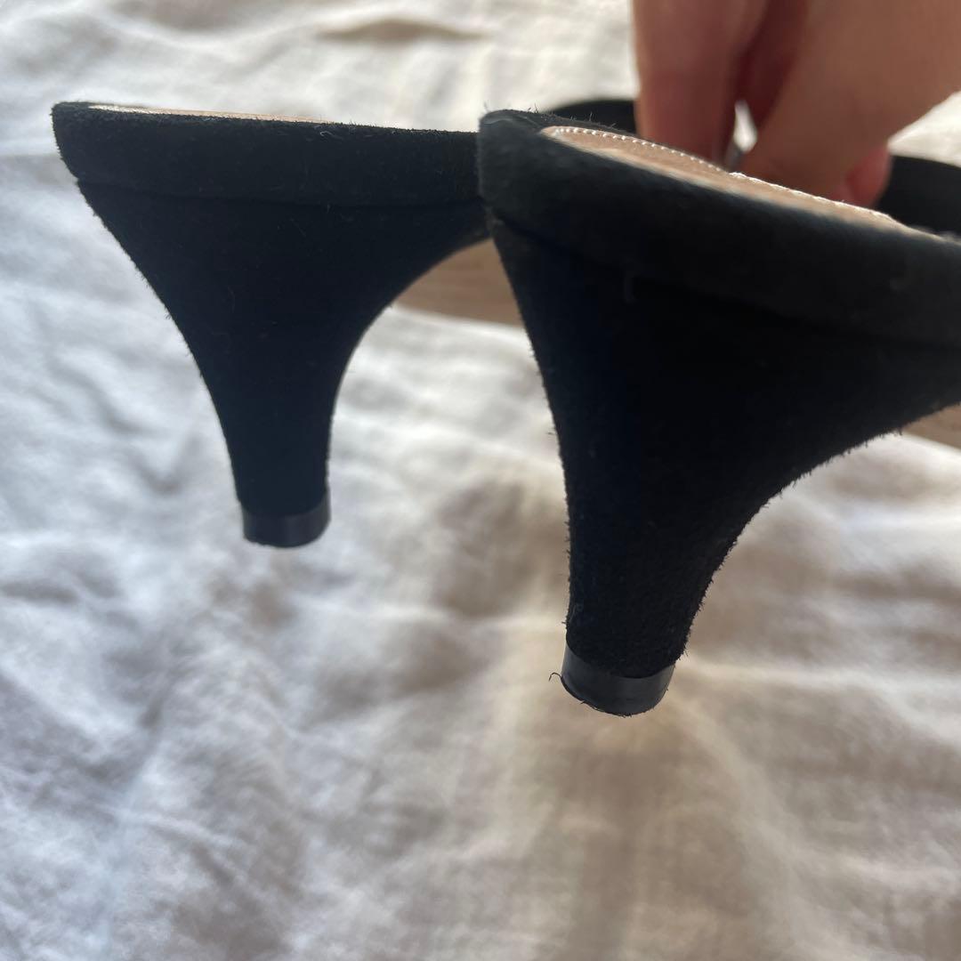 セルジオロッシ SR1 ミュール　パンプス ブラック 23.5cm 黒　37