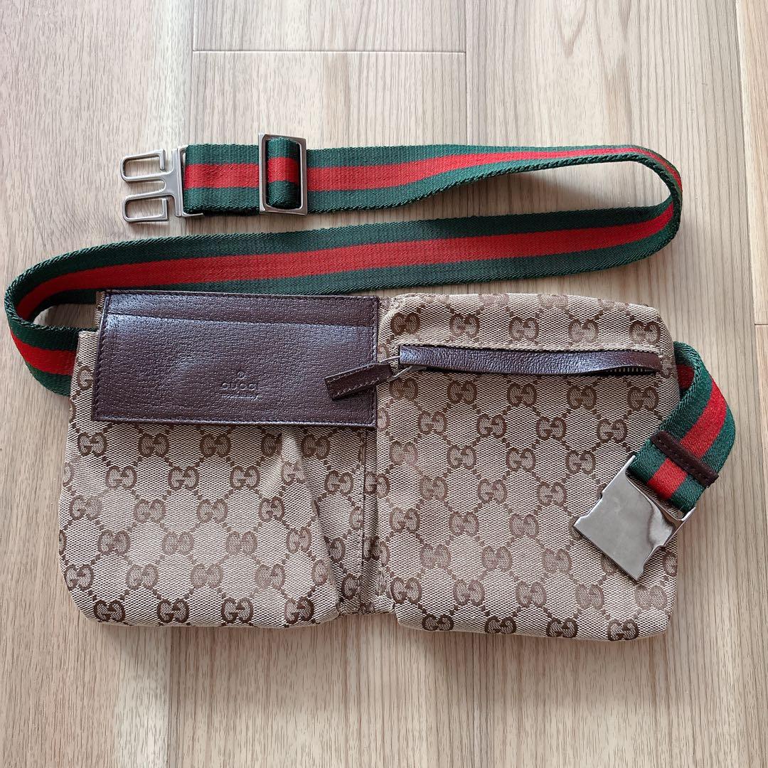 GUCCI GGキャンバス ボディバッグ ウエストバッグ 28566 グッチ