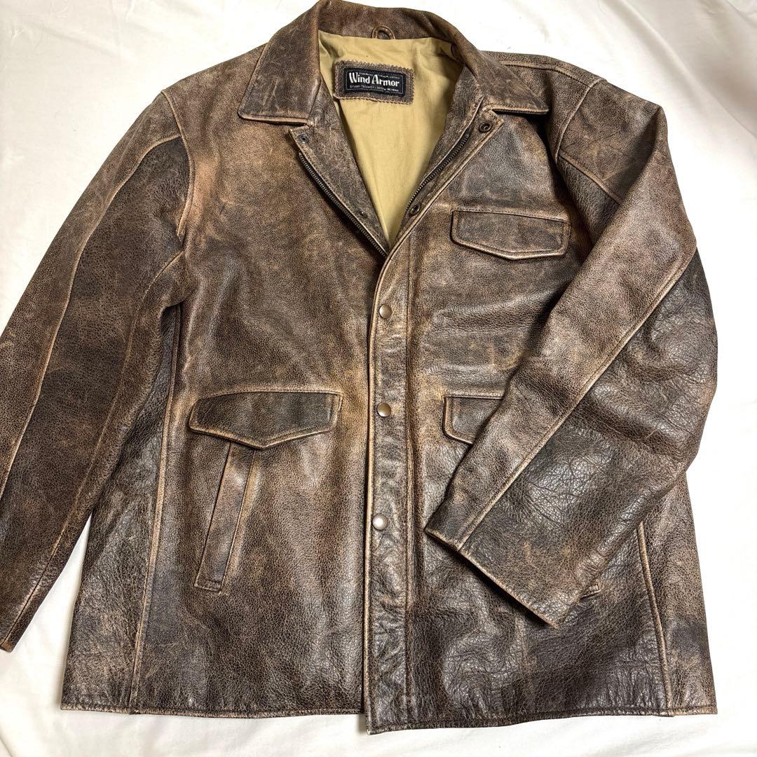 Wind Armor 本革ブラウンジャケット