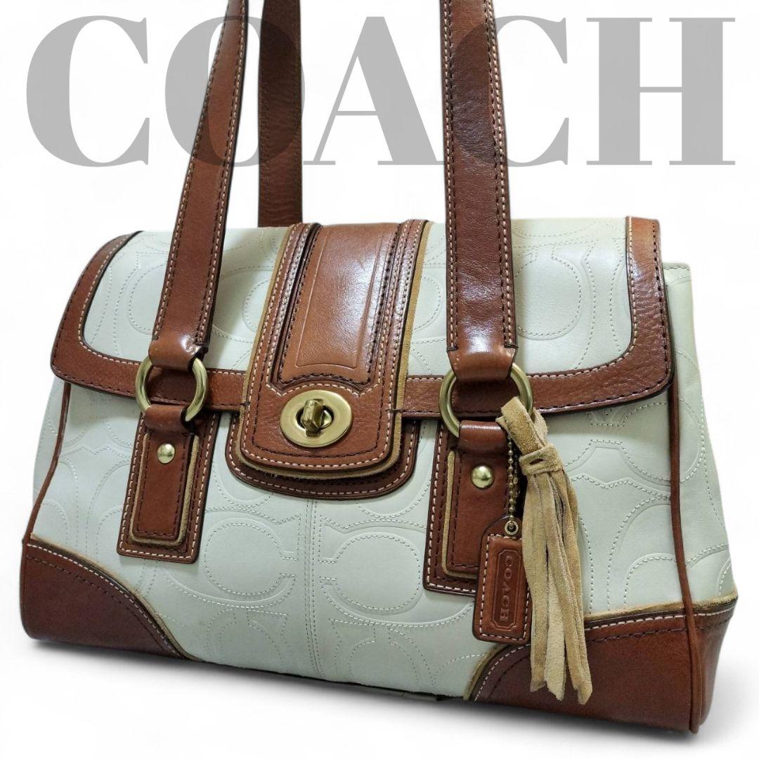 極美品 COACH コーチ トートバッグ ハンプトンズ ターンロック ソーホー COACH（コーチ） ホリデーセール COACH CCC55 ツイン ターンロック