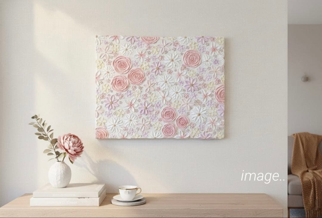 WT様 【No.89】 テクスチャーアート　インテリア　花