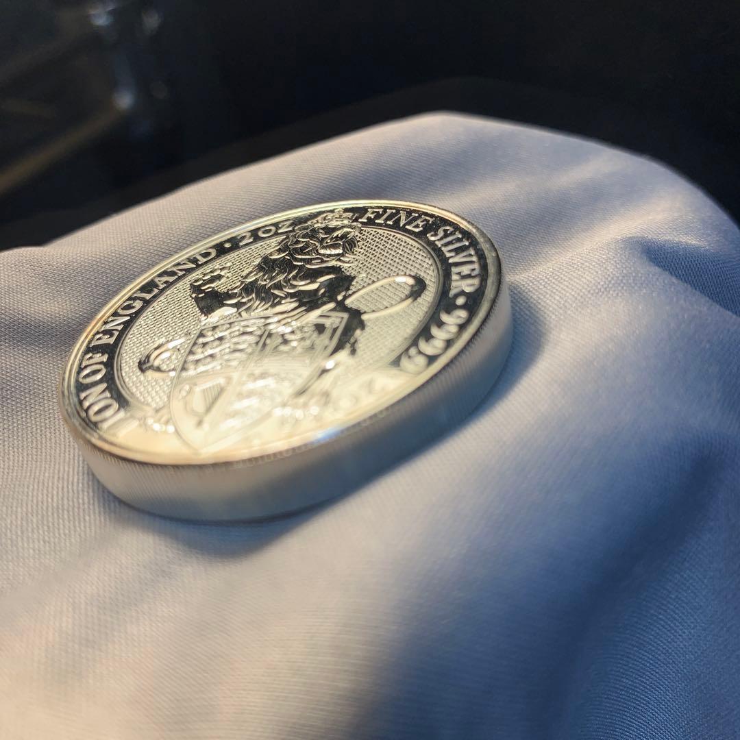 純銀貨 2オンス クイーンズビースト 2016 ライオン・イングランド M2