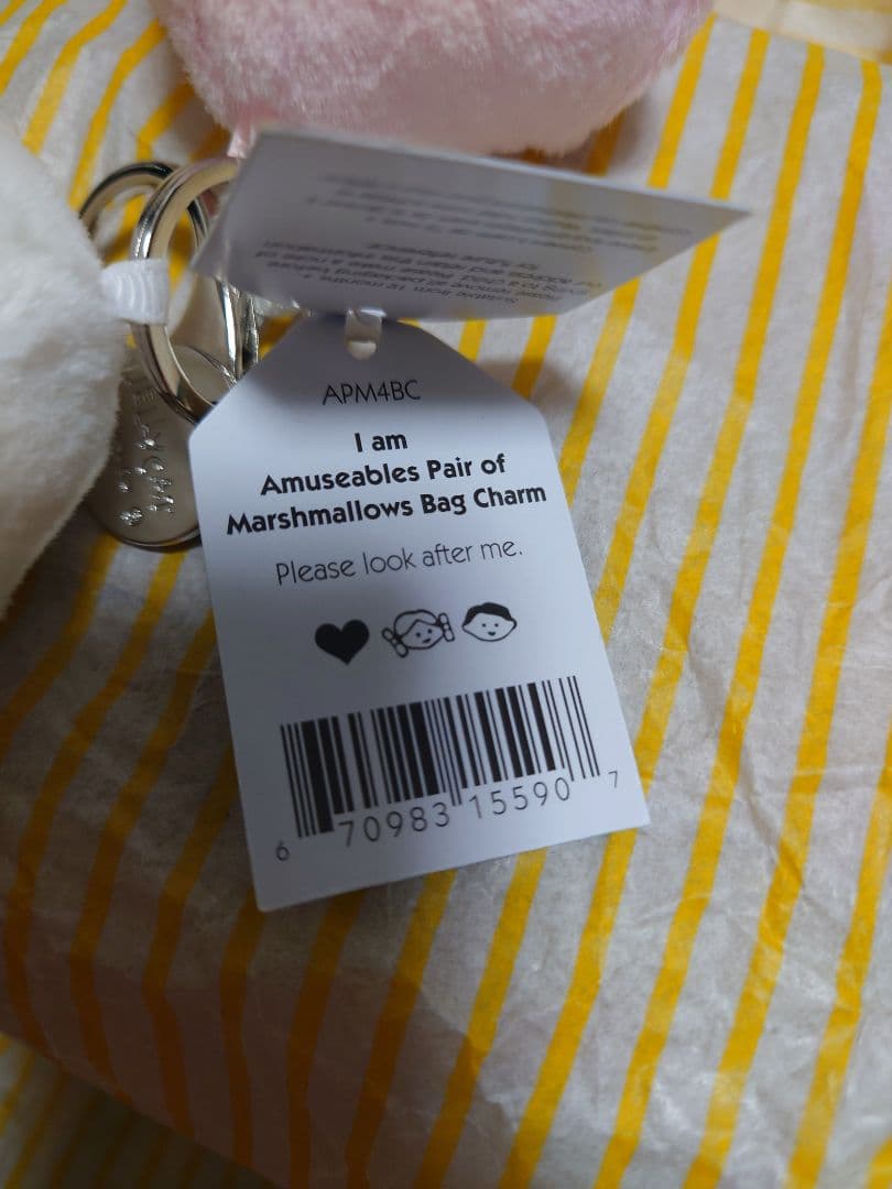 ジェリーキャット マシュマロ バックチャーム キーホルダー - メルカリ