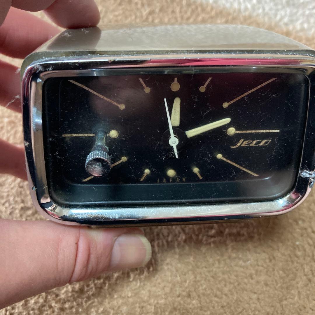 Jeco 旧車　置時計 レトロ　トランジスタ　ヴィンテージ Yahoo!オークション -「ジェコー 時計」(自動車、オートバイ) の落札