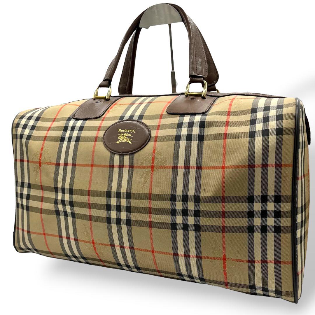 Burberry バーバリー ボストンバッグ A4 ノバチェック 423