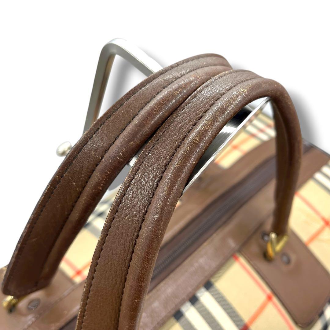 Burberry バーバリー ボストンバッグ A4 ノバチェック 423