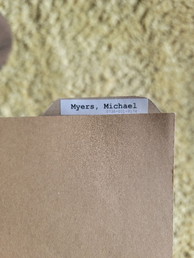 Halloween Kills マイケル・マイヤーズ 患者情報と事件報告書