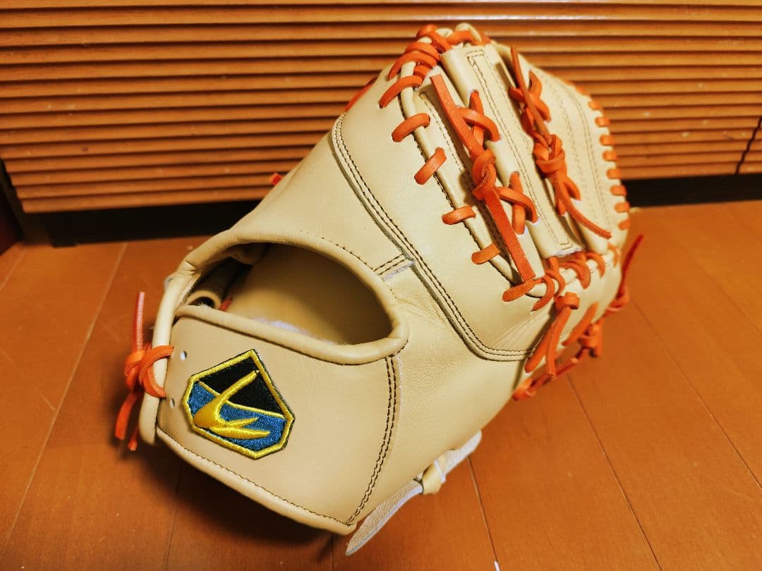 硬式野球ファーストミット クリーム×オレンジ 2025モデル】ゼット プロステイタス 硬式 ファーストミット 右投げ用