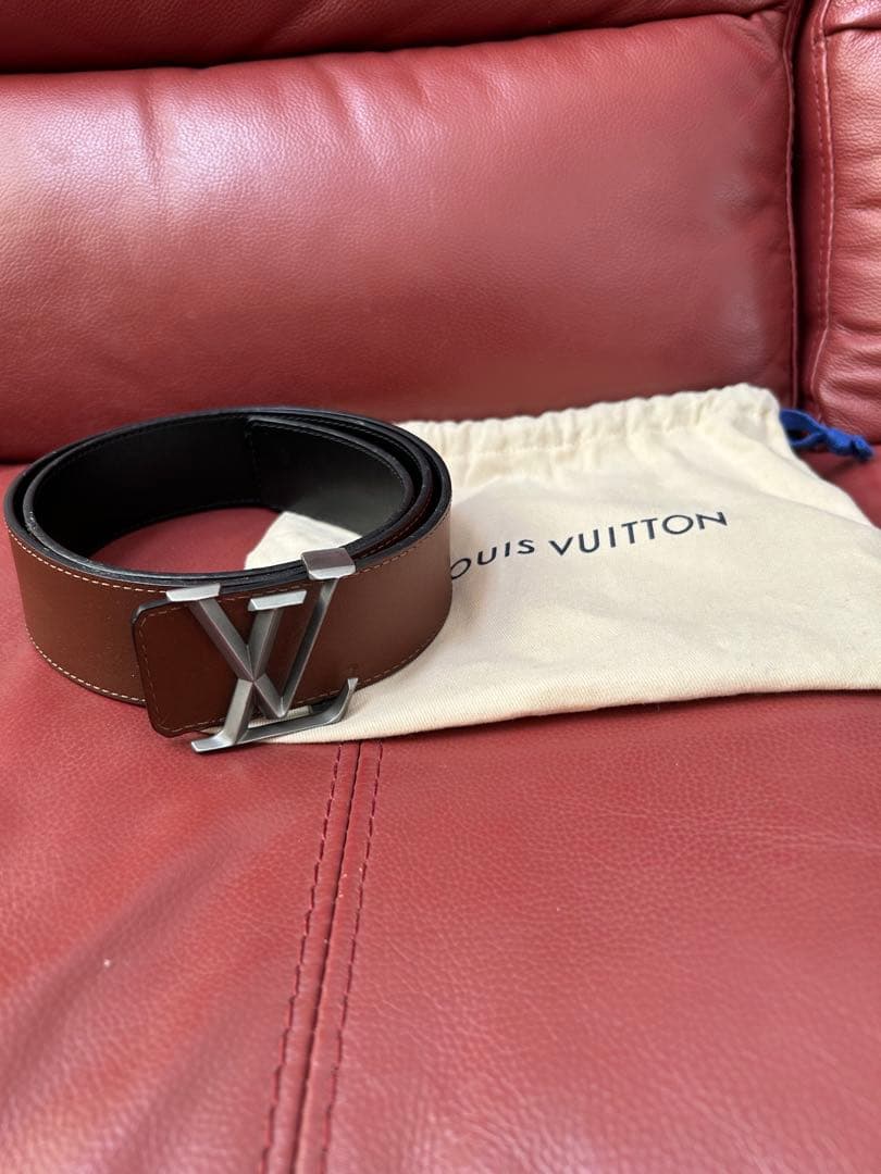 メンズ リバーシブル ベルト ロゴLVシングル　M9232