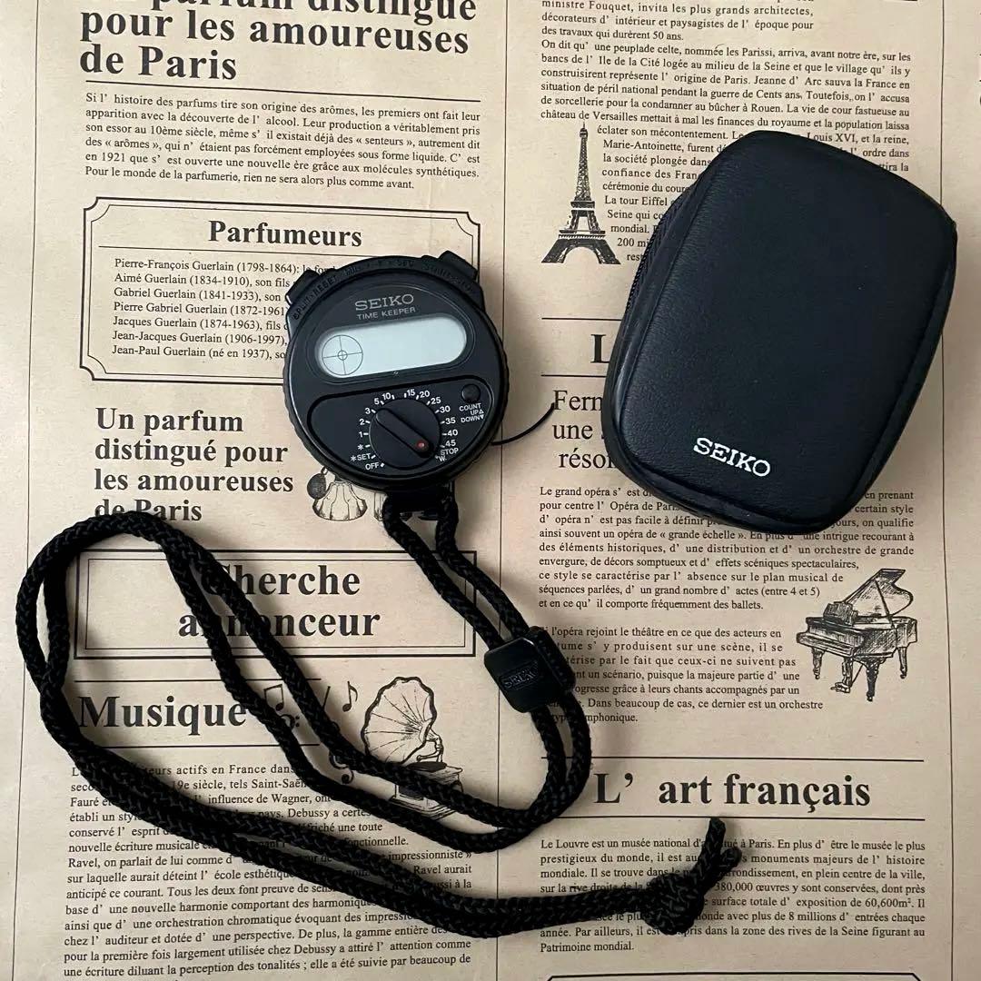 SEIKO ストップウォッチ デジタル　黒